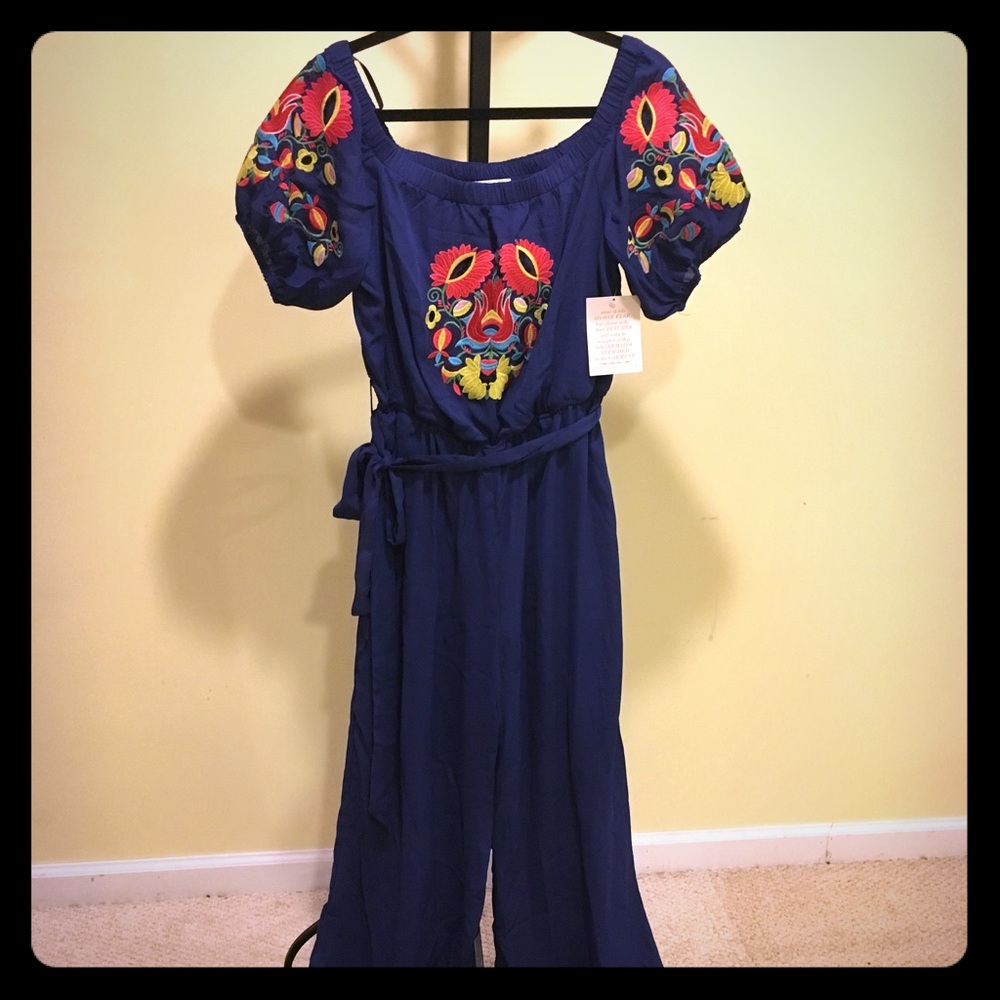 NWT Navy Blue Off shoulder romper